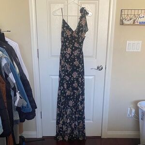 Floral One-Shoulder Lulus Maxi Dress